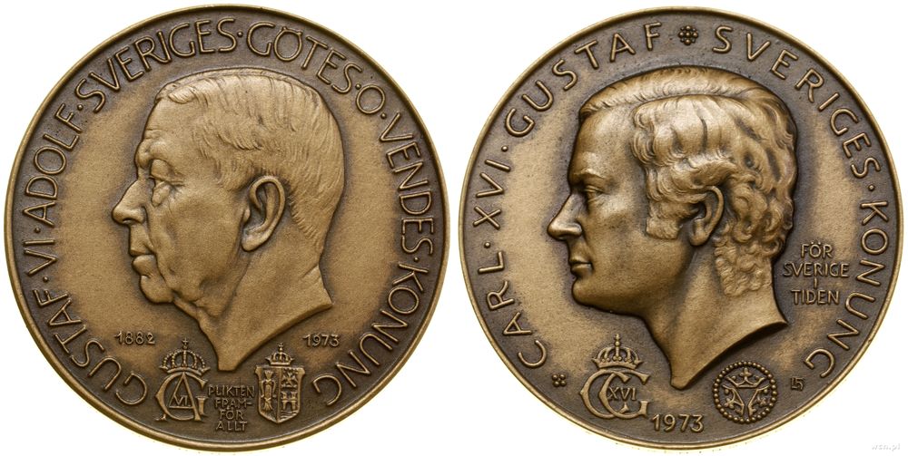 Szwecja, medal koronacyjny, 1975