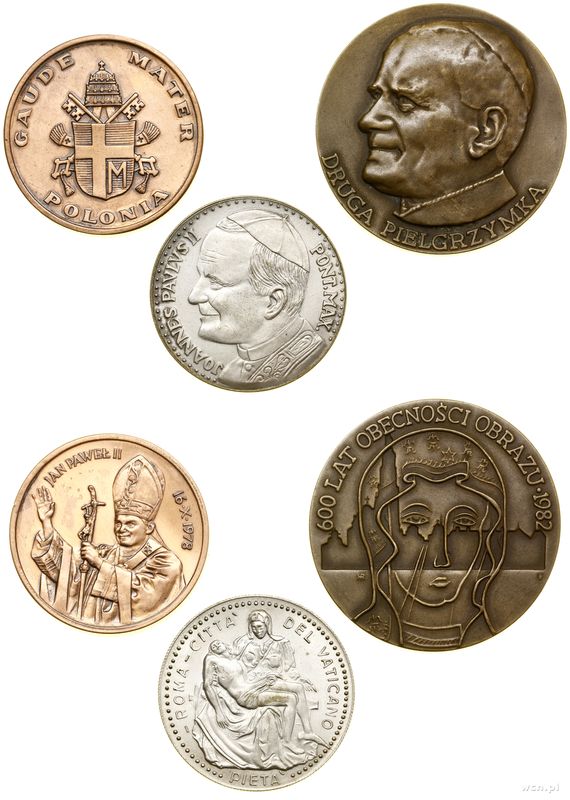Polska, zestaw 3 medali z Janem Pawłem II