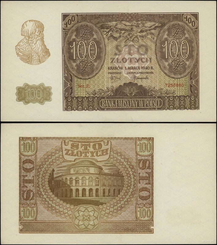 Polska, 100 złotych, 1.03.1940
