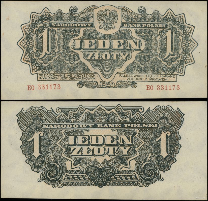 Polska, 1 złoty, 1944
