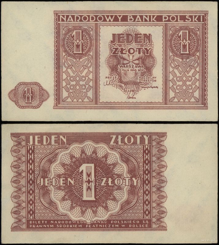 Polska, 1 złoty, 15.05.1946
