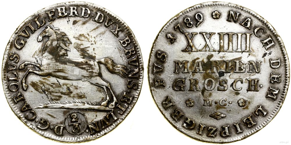 Niemcy, 24 grosze maryjne (2/3 talara ), 1789 MC