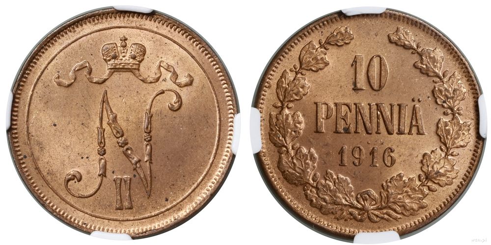 Finlandia, 10 penniä, 1916