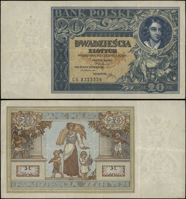 Polska, 20 złotych, 20.06.1931