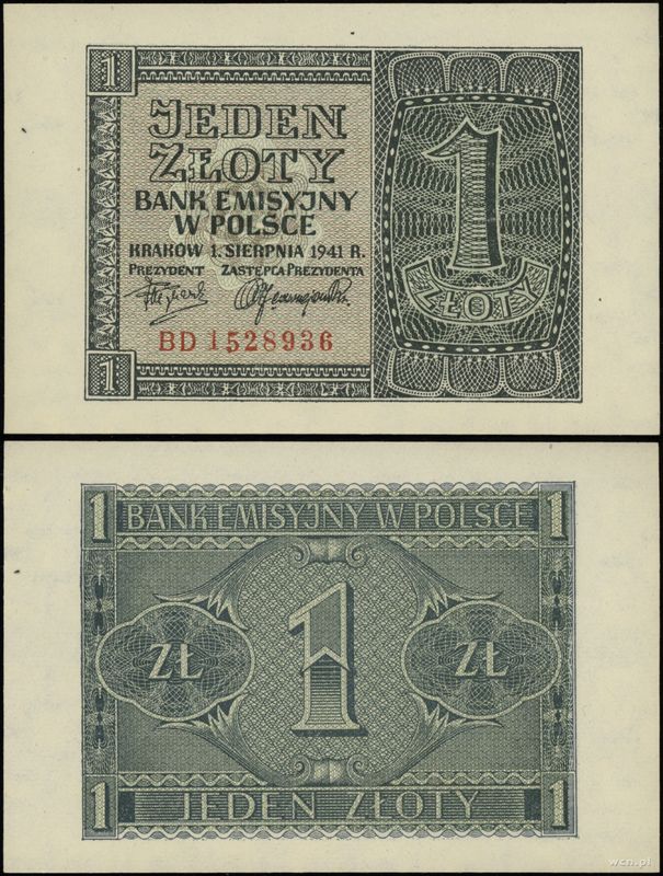 Polska, 1 złoty, 1.08.1941