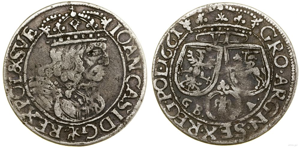 Polska, szóstak, 1661 GBA