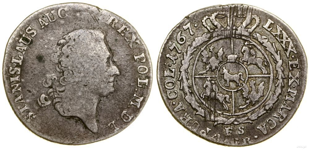 Polska, złotówka (4 grosze), 1767 FS