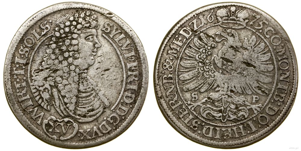 Śląsk, 15 krajcarów, 1675