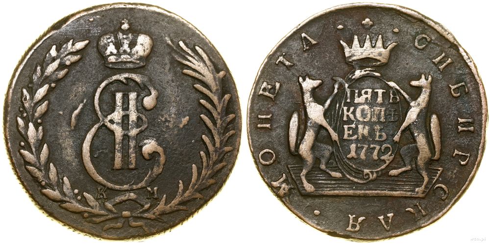 Rosja, 5 kopiejek, 1772 KM