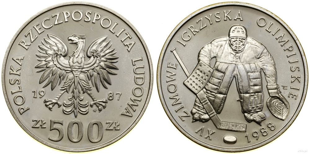 Polska, 500 złotych, 1987
