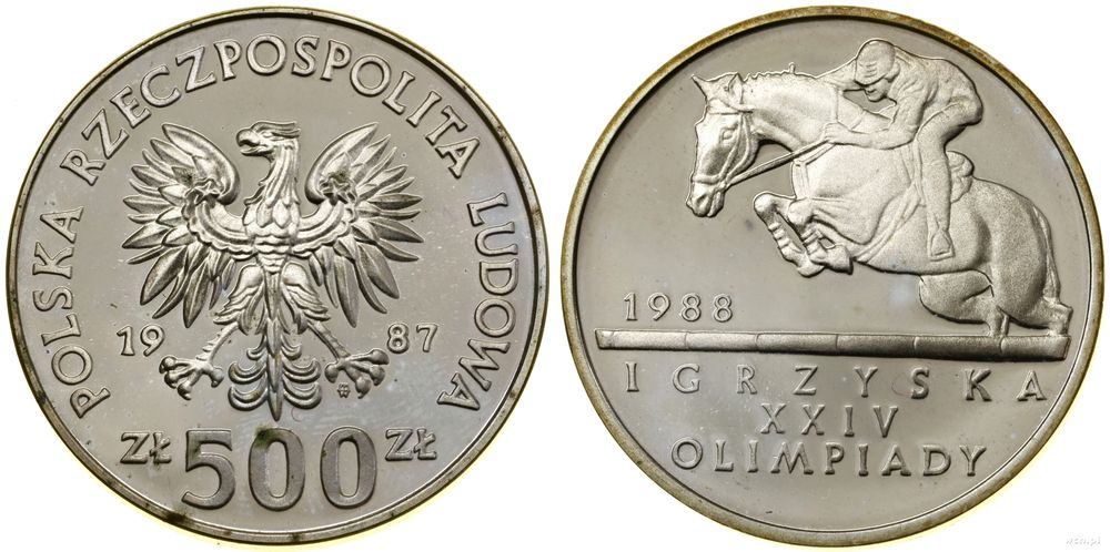 Polska, 500 złotych, 1987