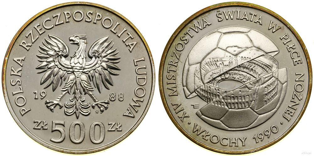 Polska, 500 złotych, 1988