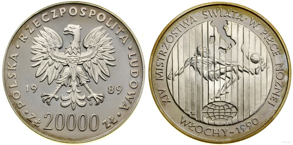 Polska, 20.000 złotych, 1989