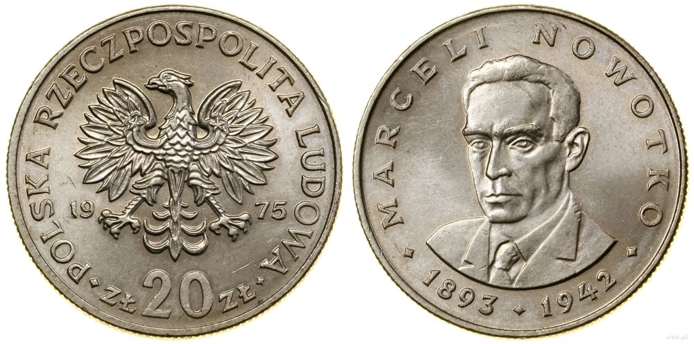 Polska, zestaw: 2 x 20 złotych, 1974 i 1975