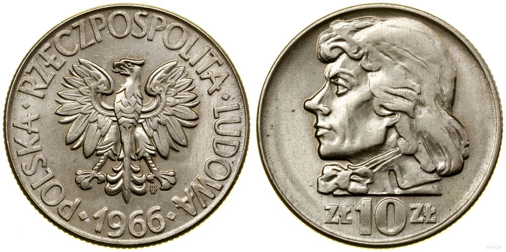 Polska, 10 złotych, 1966