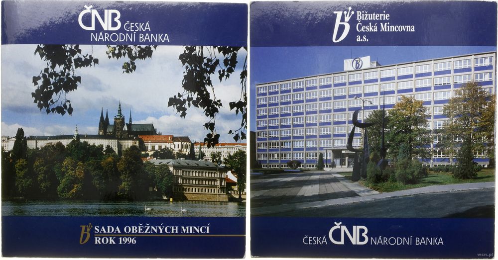 Czechy, zestaw 9 monet, 1996