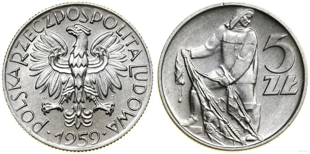 Polska, 5 złotych, 1959