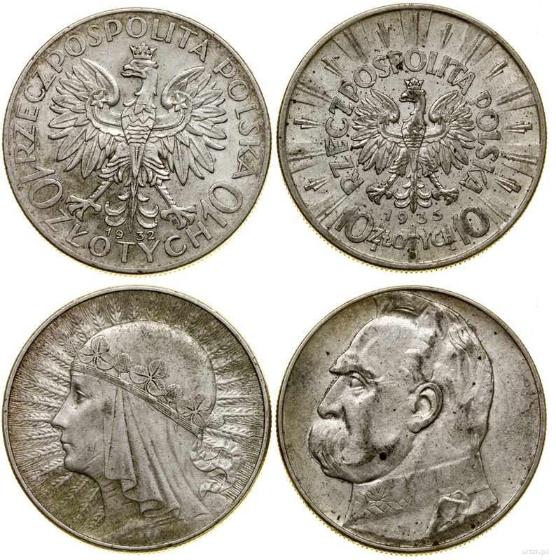 Polska, zestaw 2 x 10 złotych