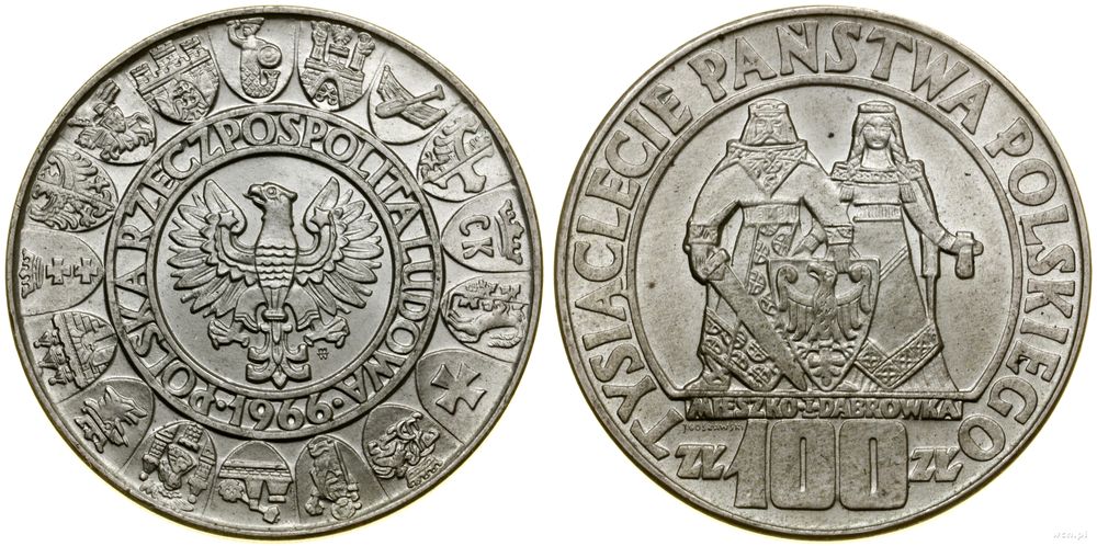 Polska, 100 złotych, 1966