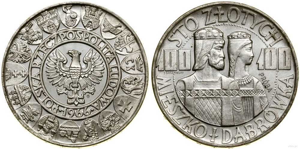 Polska, 100 złotych, 1966