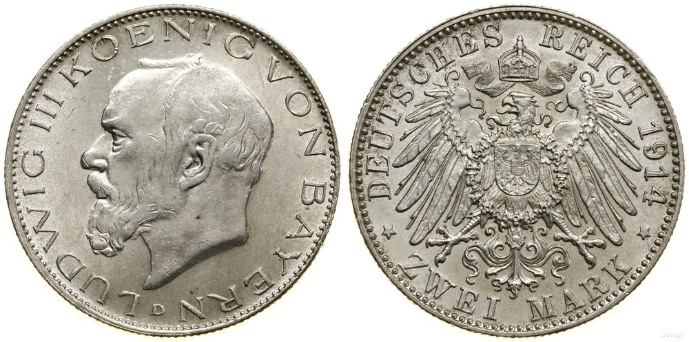 Niemcy, 3 marki, 1914 D