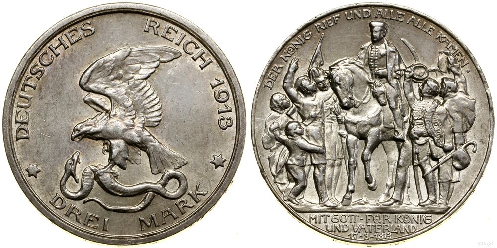 Niemcy, 3 marki, 1913