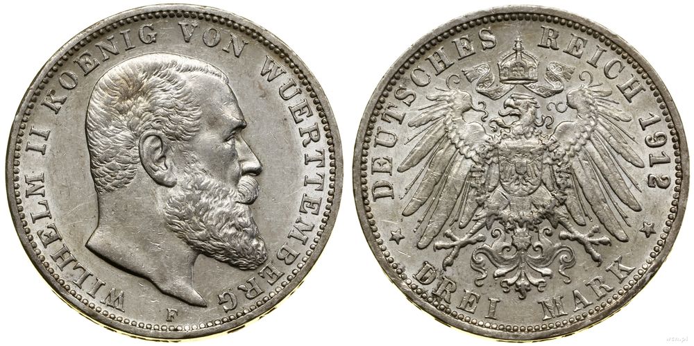 Niemcy, 3 marki, 1912 F