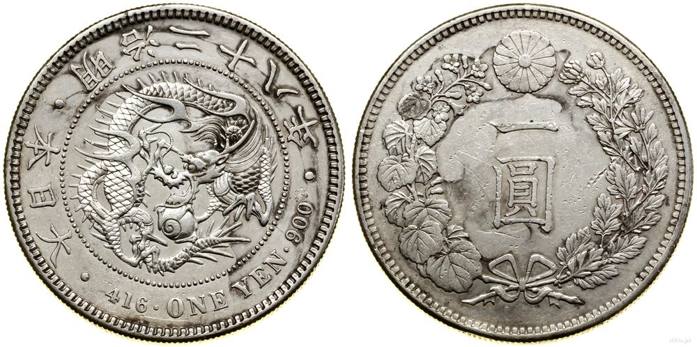 Japonia, 1 yen, 1895 (28 rok)