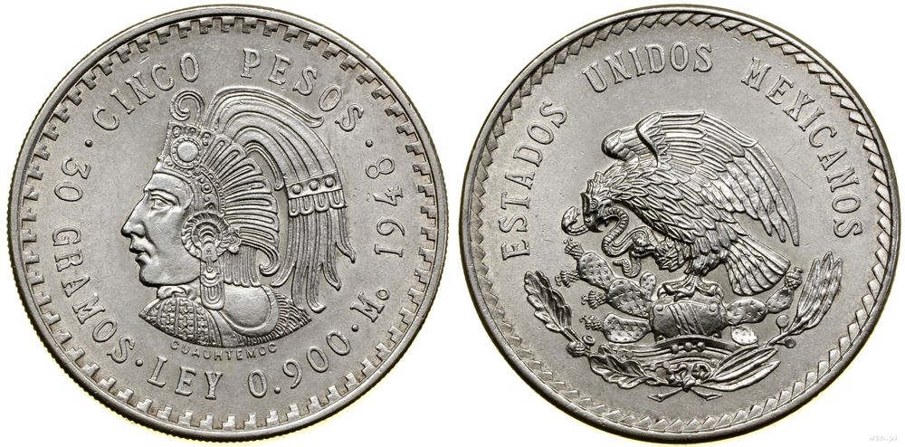 Meksyk, 5 peso, 1948