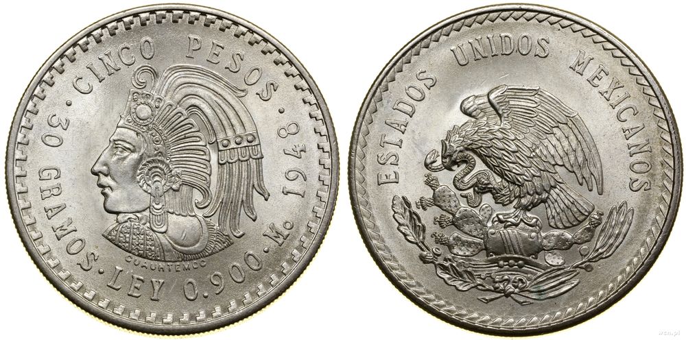 Meksyk, 5 peso, 1948