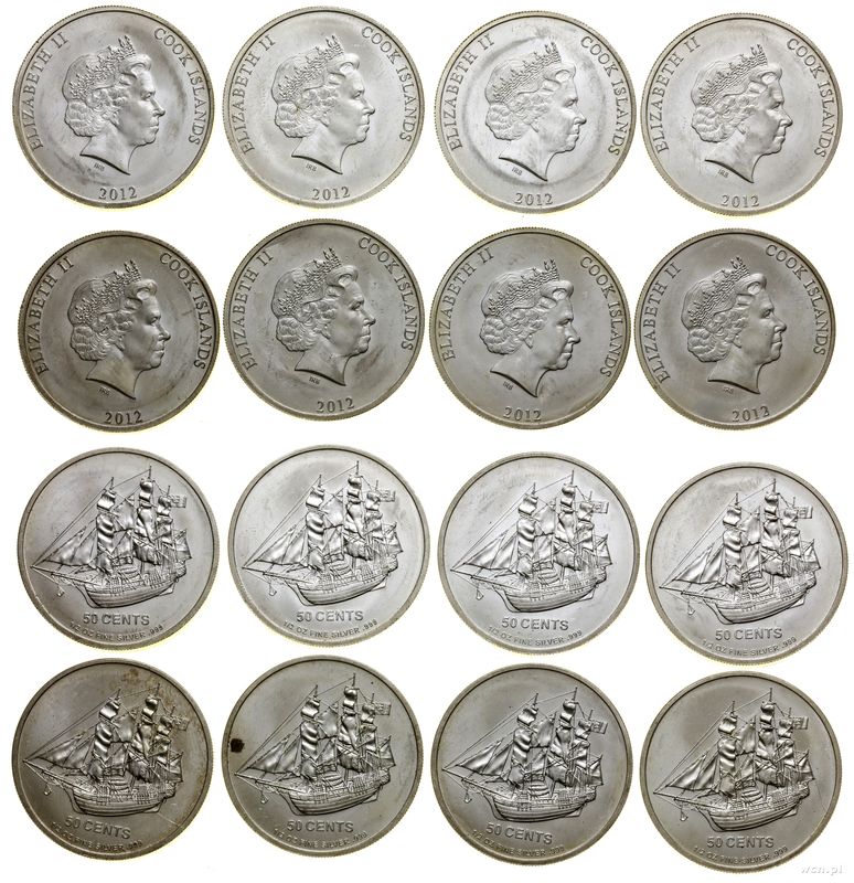 Wyspy Cooka, zestaw: 12 x 50 centów, 2012