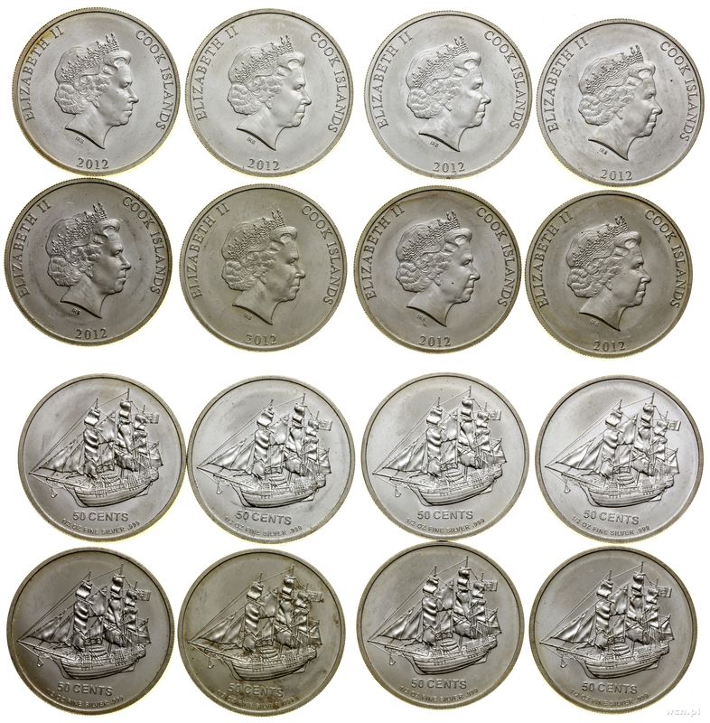 Wyspy Cooka, zestaw: 12 x 50 centów, 2012