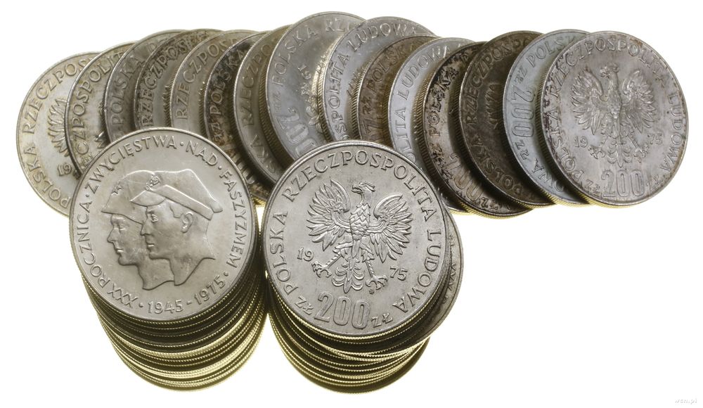 Polska, zestaw 50 x 200 złotych, 1975