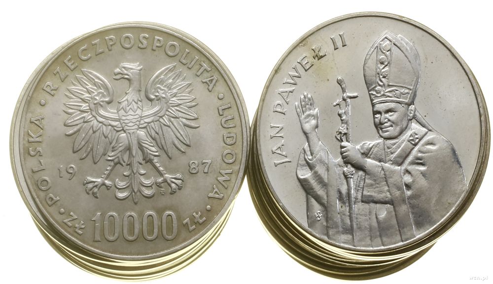 Polska, zestaw 25 x 10.000 złotych, 1987
