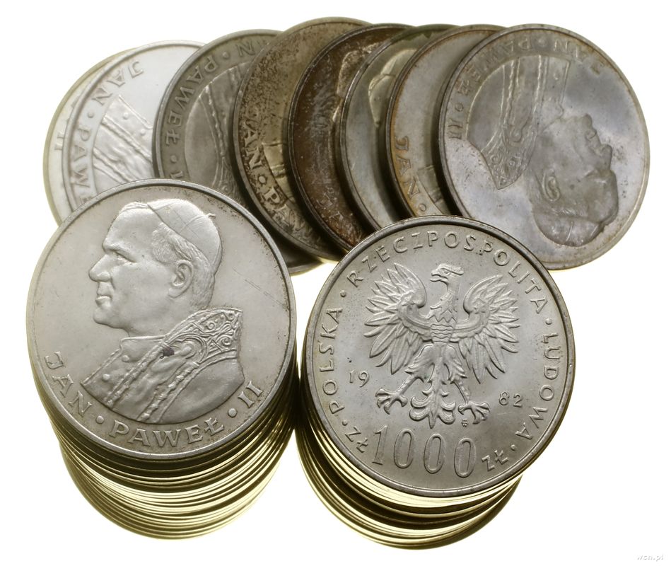 Polska, zestaw 50 x 1.000 złotych, 1982, 1983