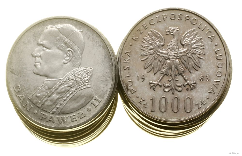Polska, zestaw 25 x 1.000 złotych, 1983