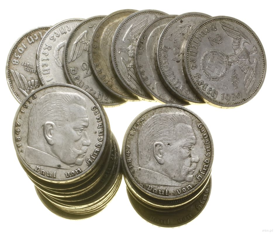 Niemcy, zestaw 40 x 2 marki, różne roczniki