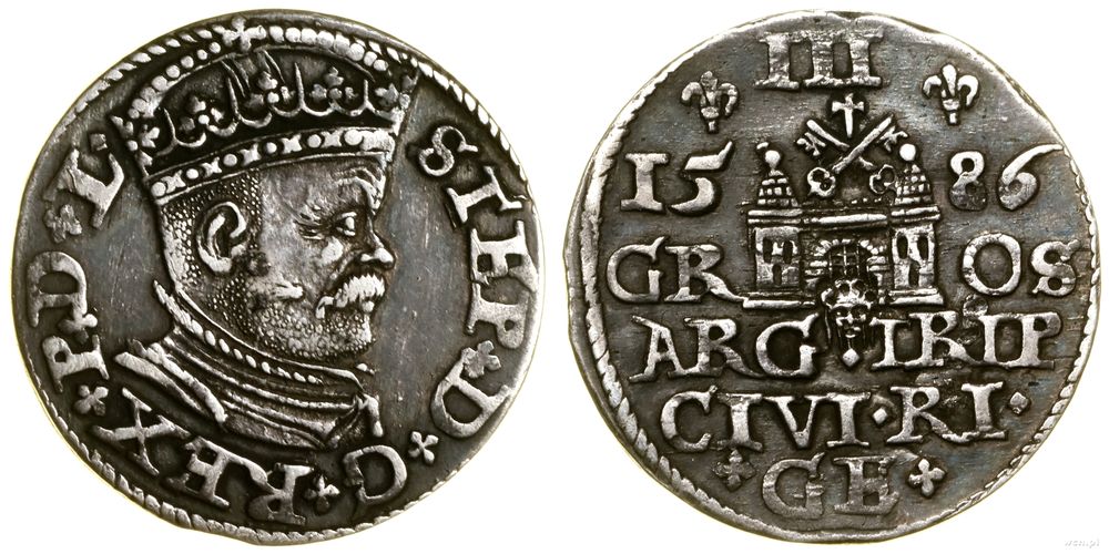 Polska, trojak, 1586