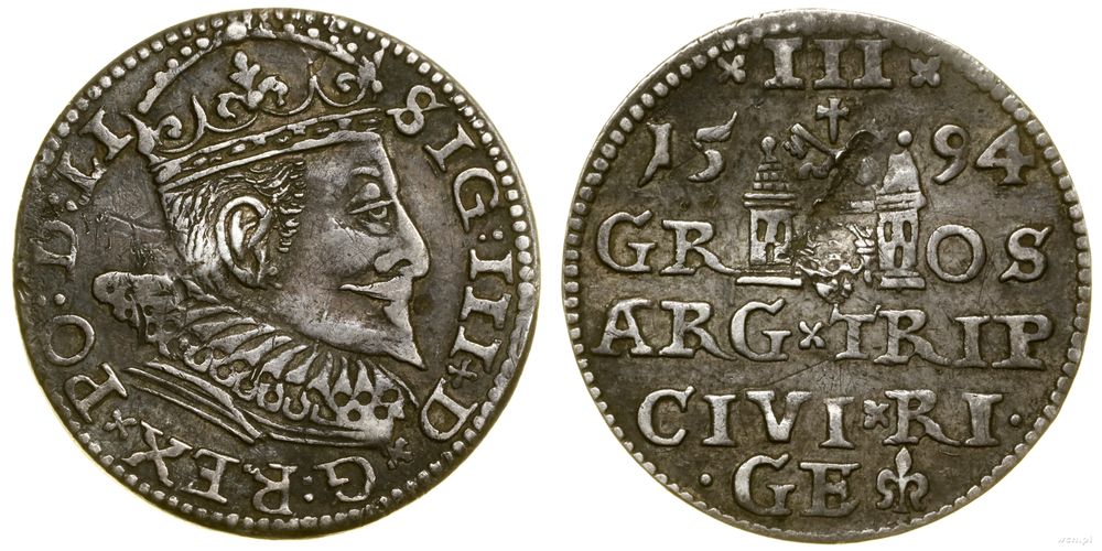 Polska, trojak, 1594