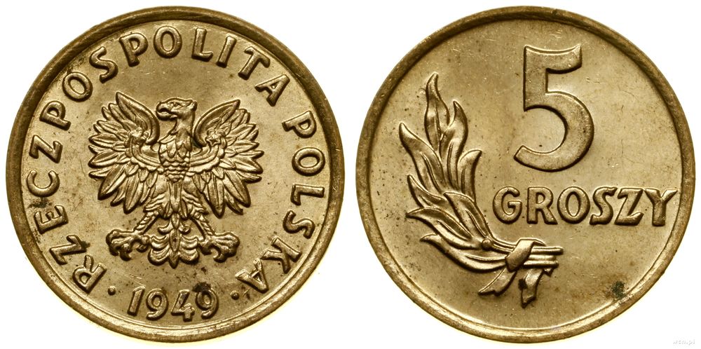Polska, 5 groszy, 1949