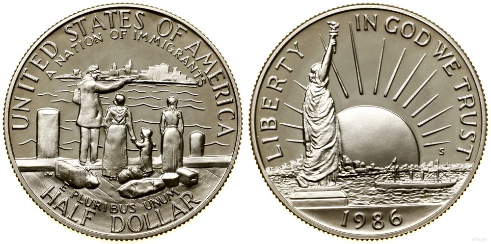 Stany Zjednoczone Ameryki (USA), 1/2 dolara, 1986 S