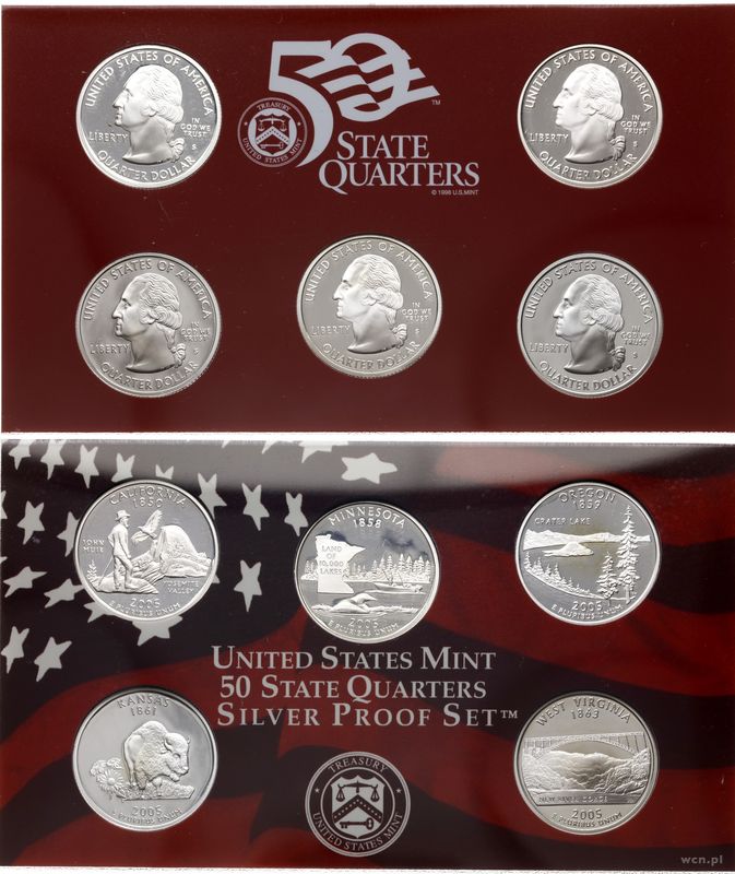 Stany Zjednoczone Ameryki (USA), zestaw rocznikowy, 2005