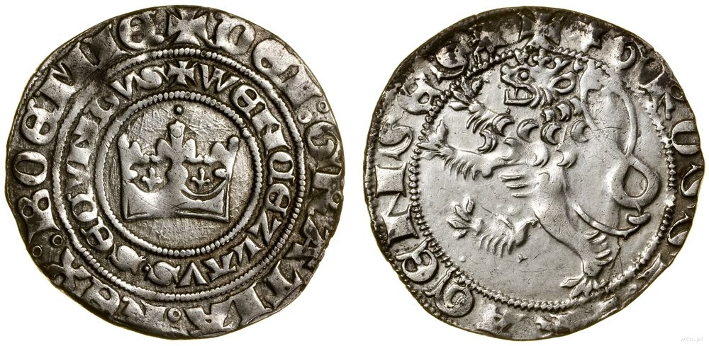 Polska, grosz praski, (1300–1305)