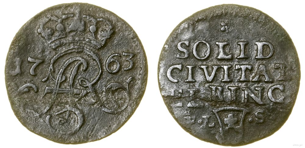 Polska, szeląg, 1763 F•L - •S•