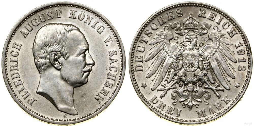 Niemcy, 3 marki, 1912 E