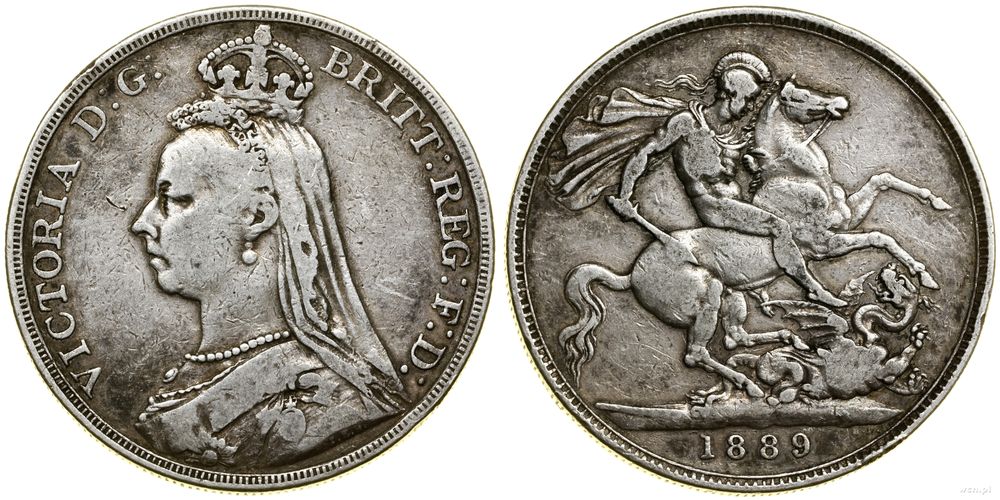 Wielka Brytania, 1 korona, 1889