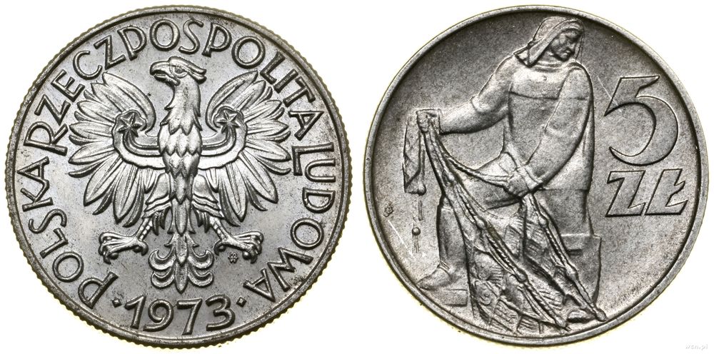 Polska, 5 złotych, 1973