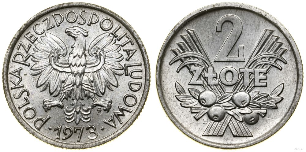 Polska, 2 złote, 1973
