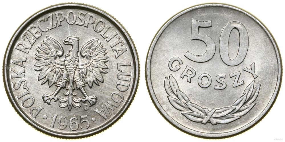 Polska, 50 groszy, 1965