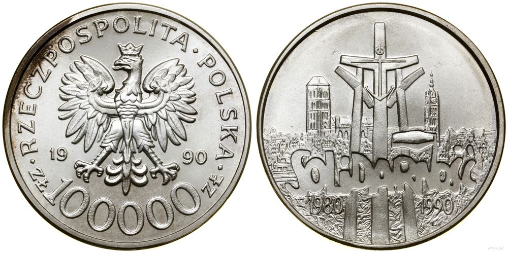 Polska, 100.000 złotych, 1990